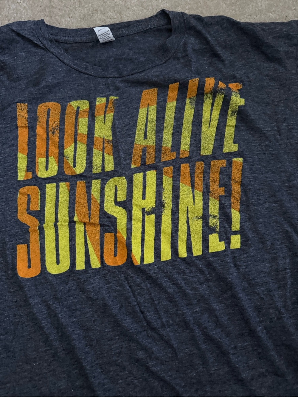 Look Alive Sunshine MCR Tee Charcoal with Yellow & Orange Print XL, Danger Days - Picture 2 of 5